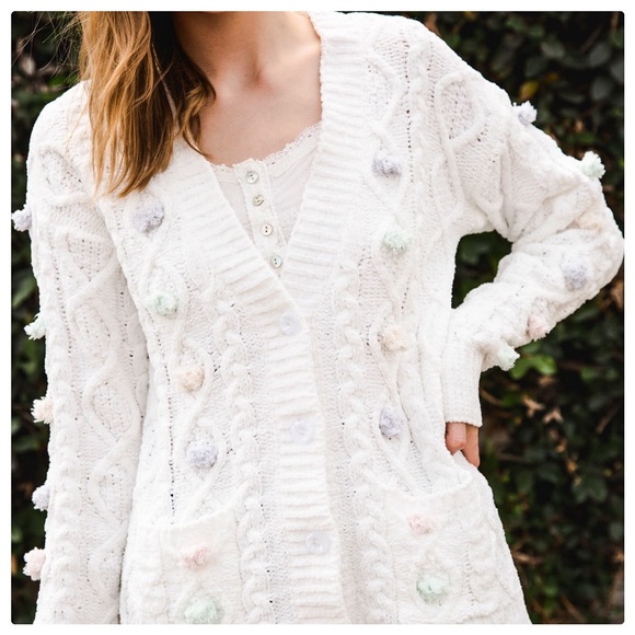 POL Snow White Ice Cream Chenille Cardigan - Picture 2 of 16